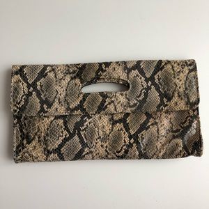 Hobo snakeskin style clutch